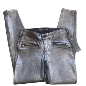 NWT Guess silver black low rise ultra skinny extreme strech pants 26 NWT